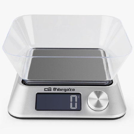 Orbegozo PC 1030 Báscula de Cocina Electrónica hasta 5 kg Plata